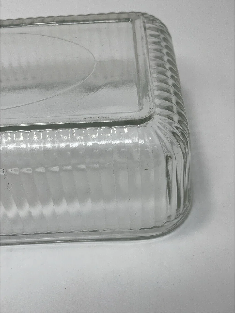 Vintage Refrigerator Storage Dish Box Lid Anchor Hocking Mid Century Modern Deco